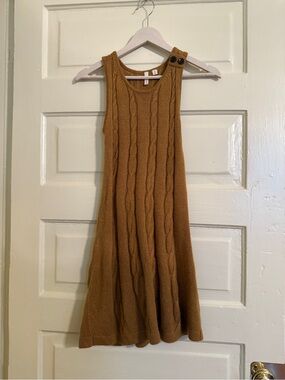 Frenchi Cable Knit Sweater Top in Camel Brown